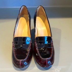 Michael Kors Burgandy Penny Loafer Pumps